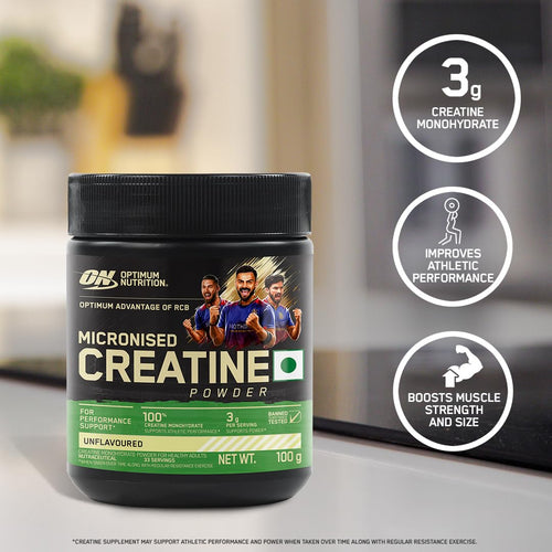 OPTIMUM NUTRITION | Micronized Creatine Powder | Unflavoured| 100 g