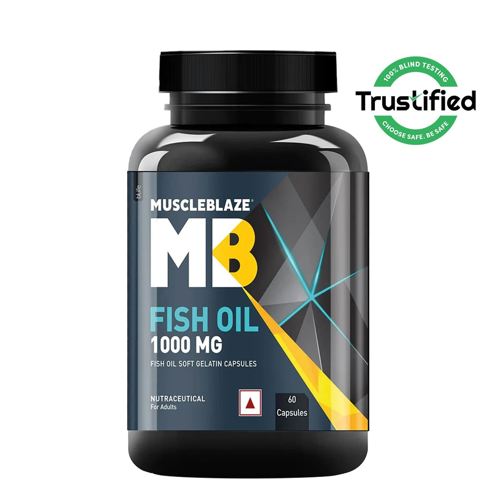 MuscleBlaze Omega 3 Fish Oil (1000 mg) with 180mg EPA and 120mg DHA