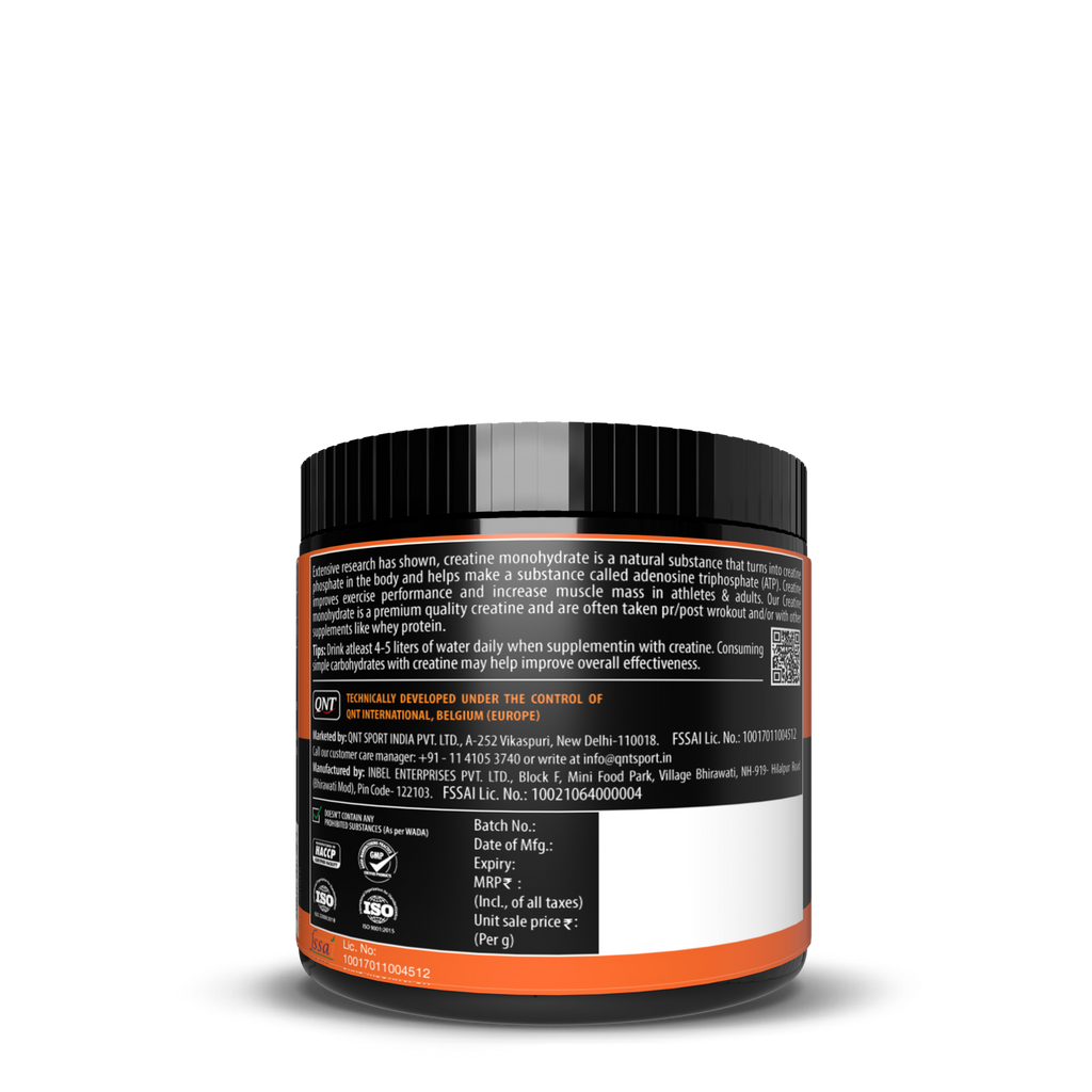 QNT | CREATINE MONOHYDRATE POWDER | 90 G
