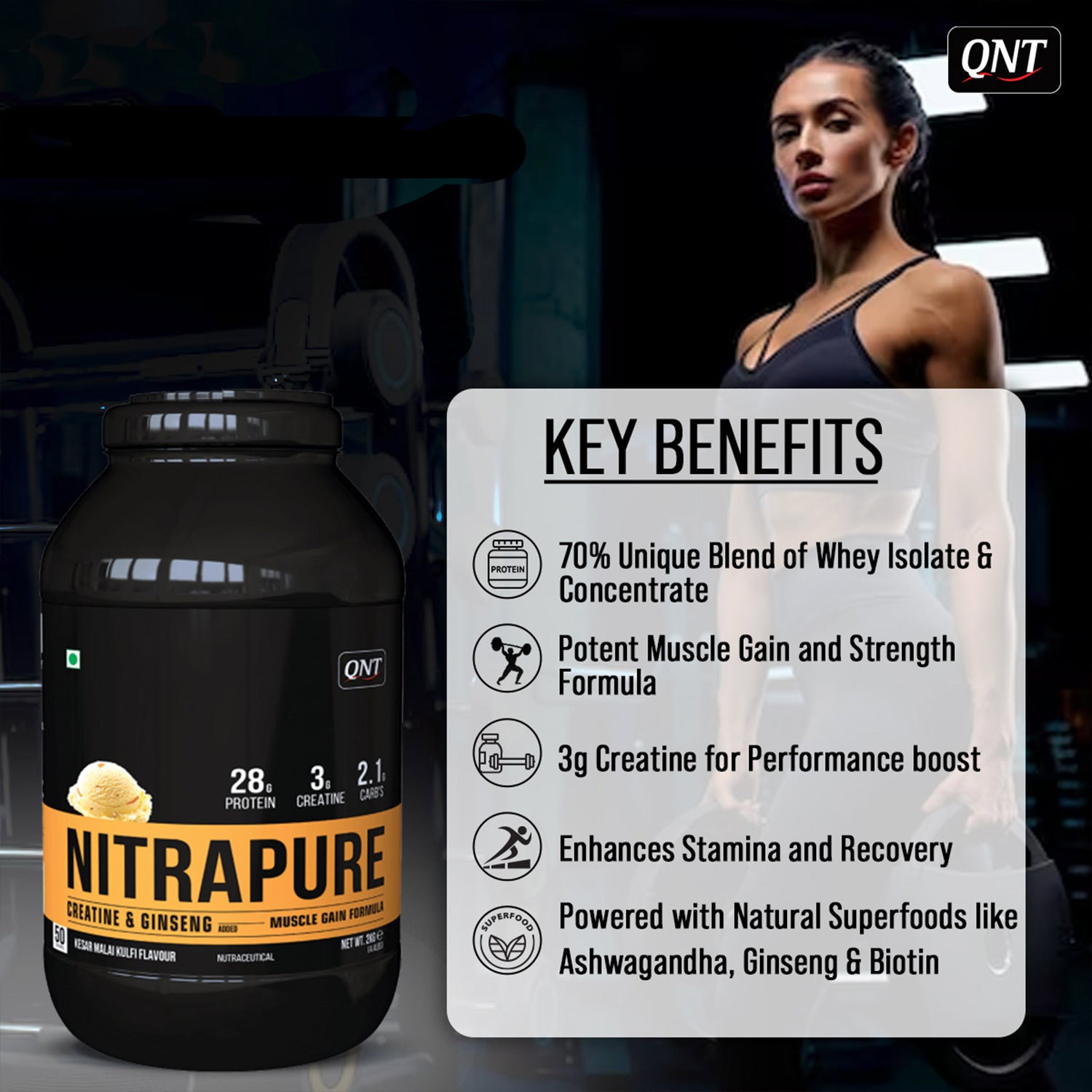 QNT | NITRAPURE WHEY PROTEIN | CHOCO-BADAM