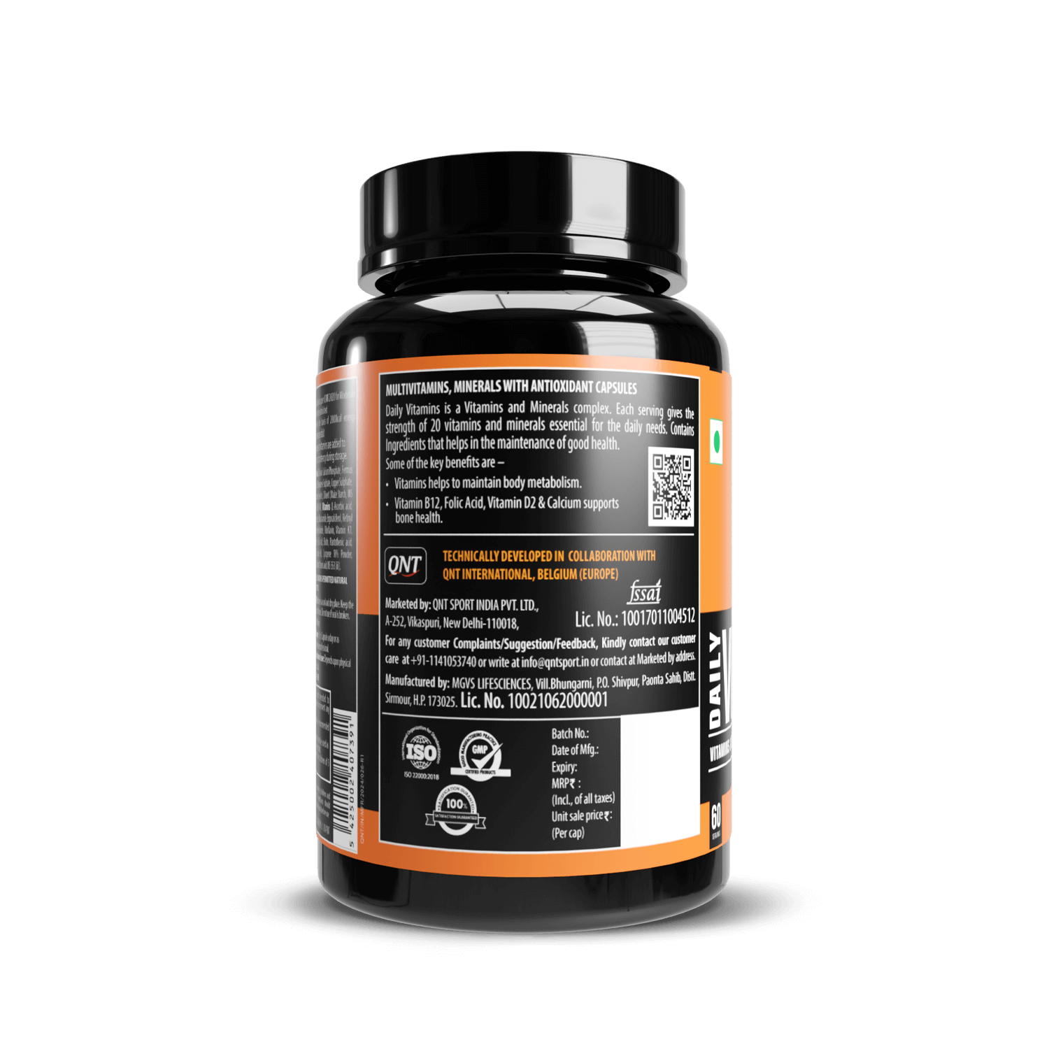 QNT | VITAMINS & MINERALS FORMULA | 60 CAPS