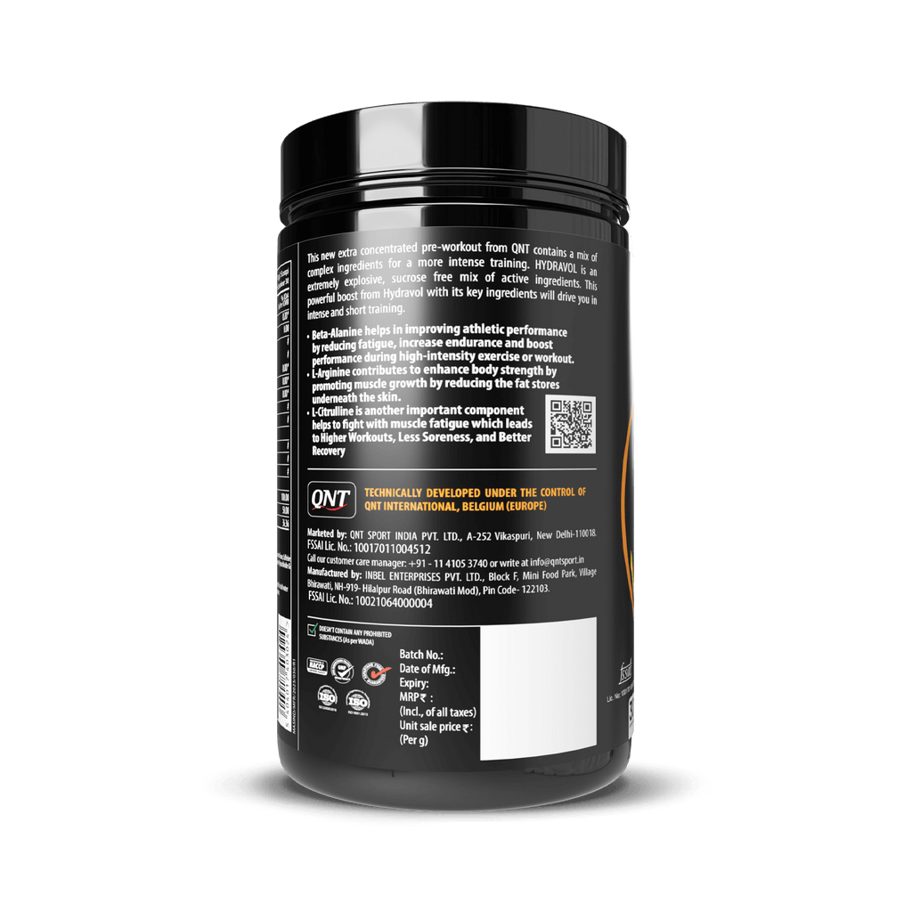 QNT | HYDRAVOL PRE WORKOUT POWDER | 400 G
