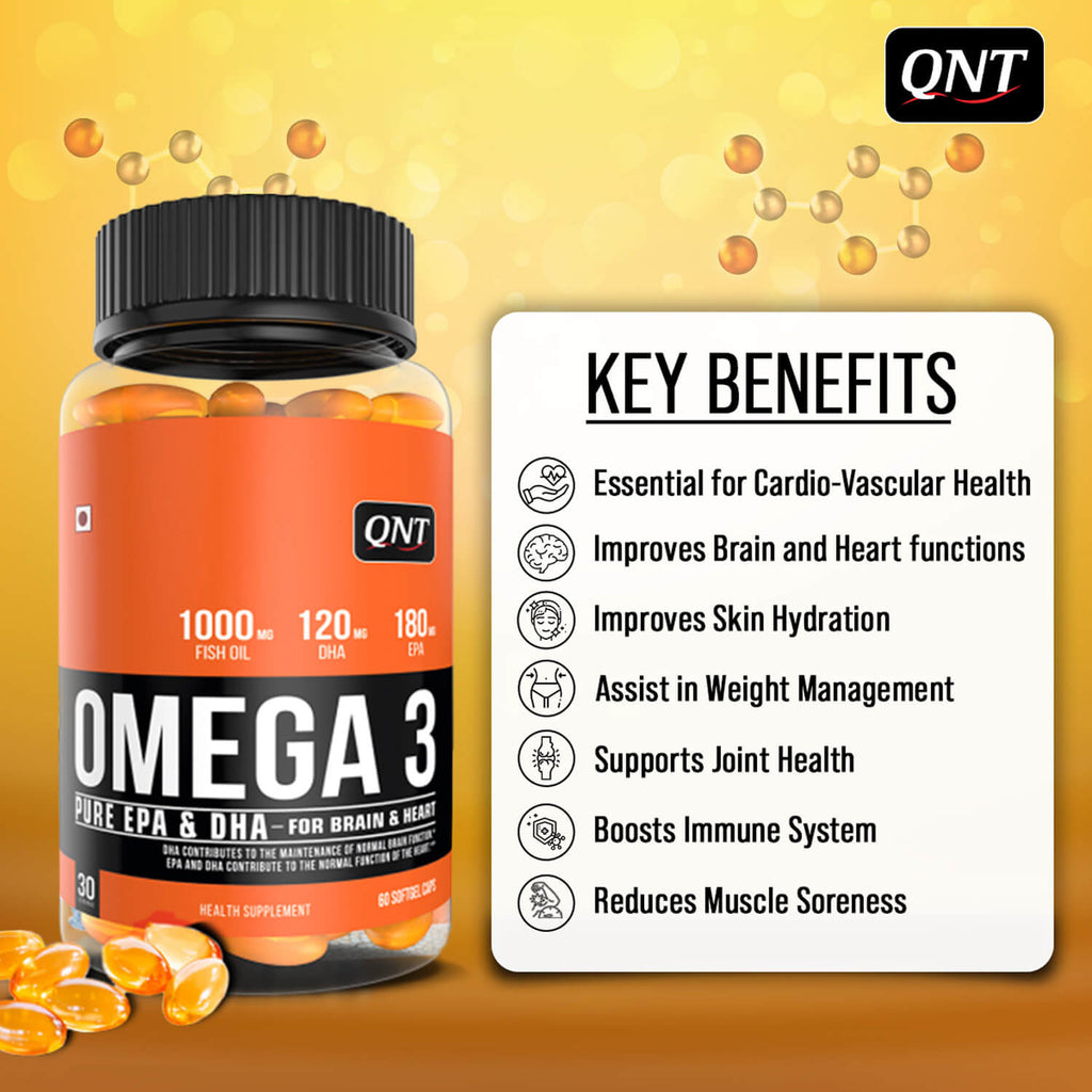 QNT | OMEGA 3 FISH OIL | 60 SOFTGELS