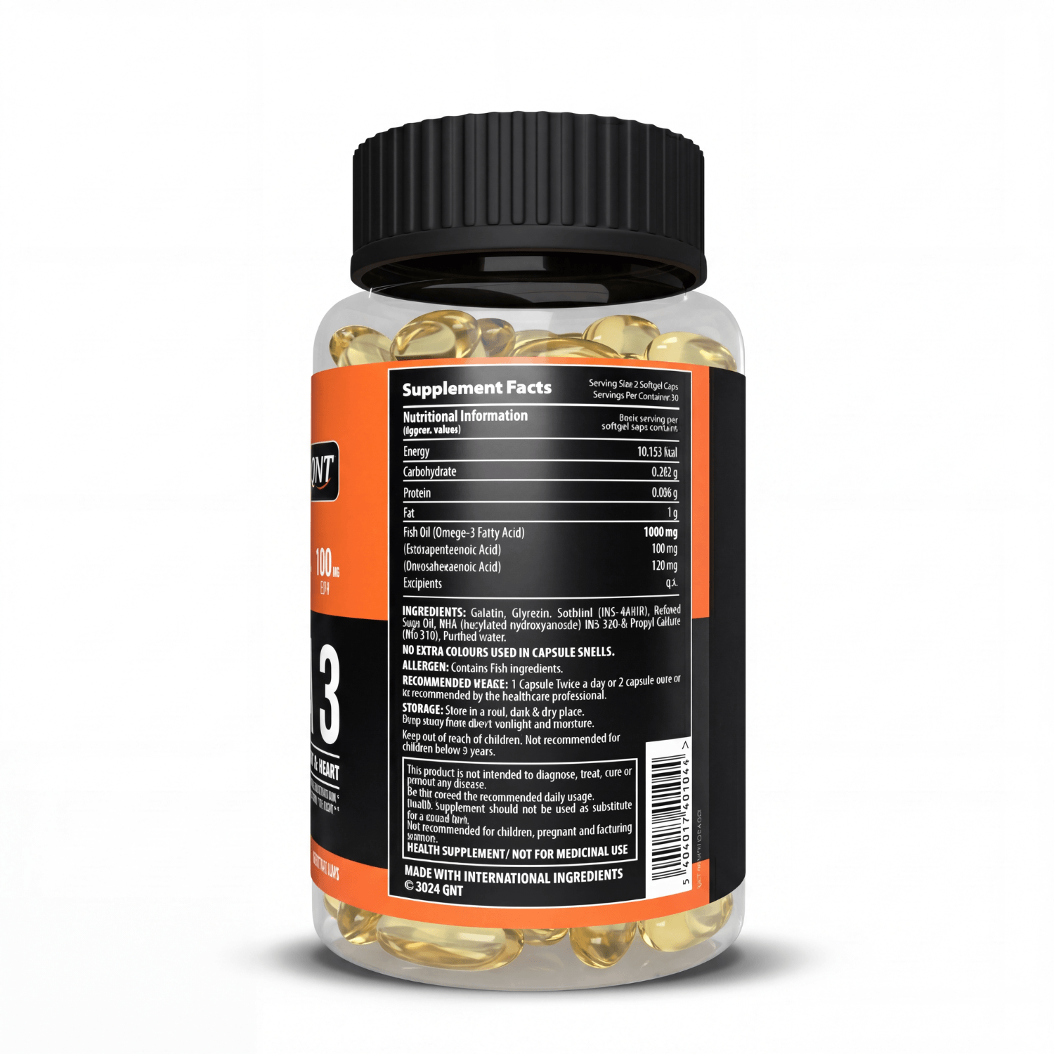 QNT | OMEGA 3 FISH OIL | 60 SOFTGELS