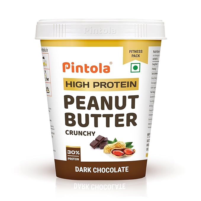 PINTOLA | High Protein Peanut Butter Added WHEY Protein, 30g Protein 6.2g Fiber, Gluten Free, Zero Trans Fat