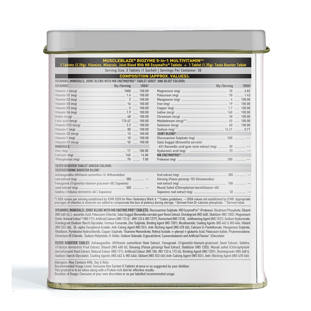 MuscleBlaze Biozyme 5 in 1 Multivitamin