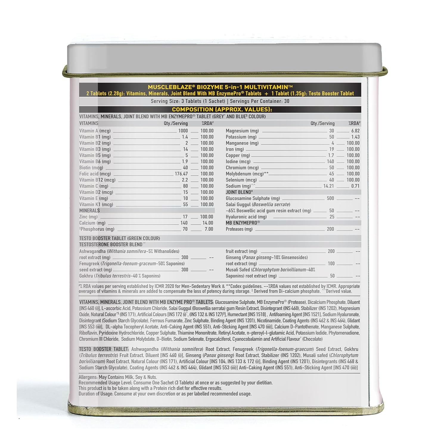 MuscleBlaze Biozyme 5 in 1 Multivitamin
