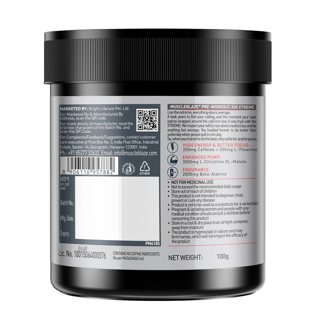 MuscleBlaze PRE Workout 200 Xtreme