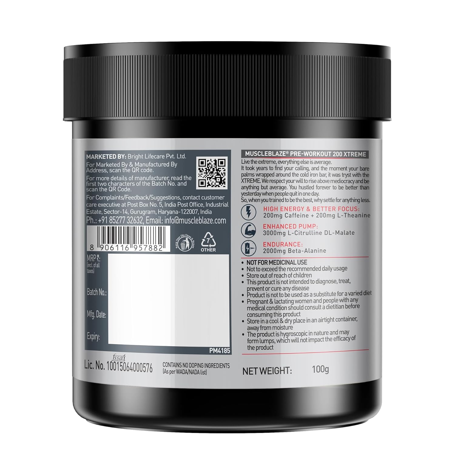 MuscleBlaze PRE Workout 200 Xtreme