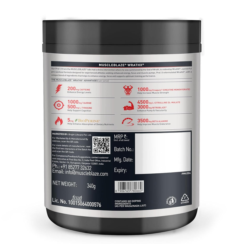 MuscleBlaze Pre Workout WrathX