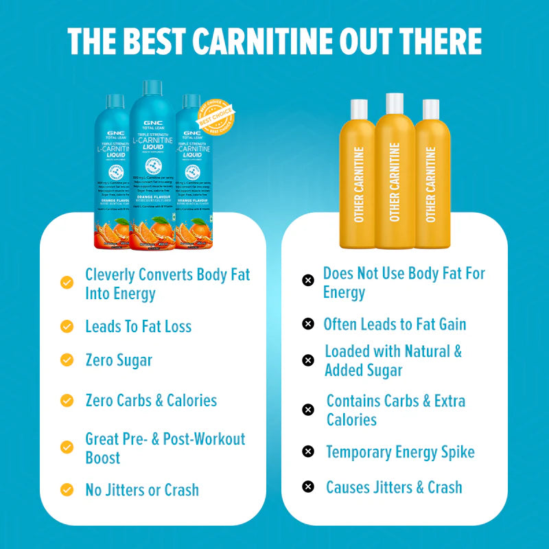GNC Total Lean Triple Strength L-Carnitine Liquid 450 ml
