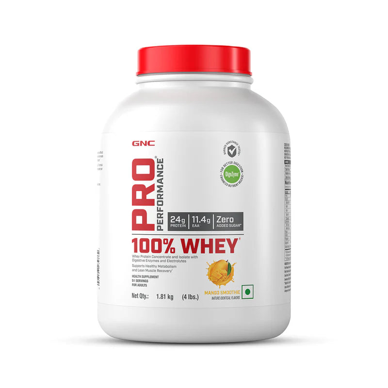 GNC 100% Whey Protein Faster Recovery & Lean Muscle Gains | Informed Choice Certified
