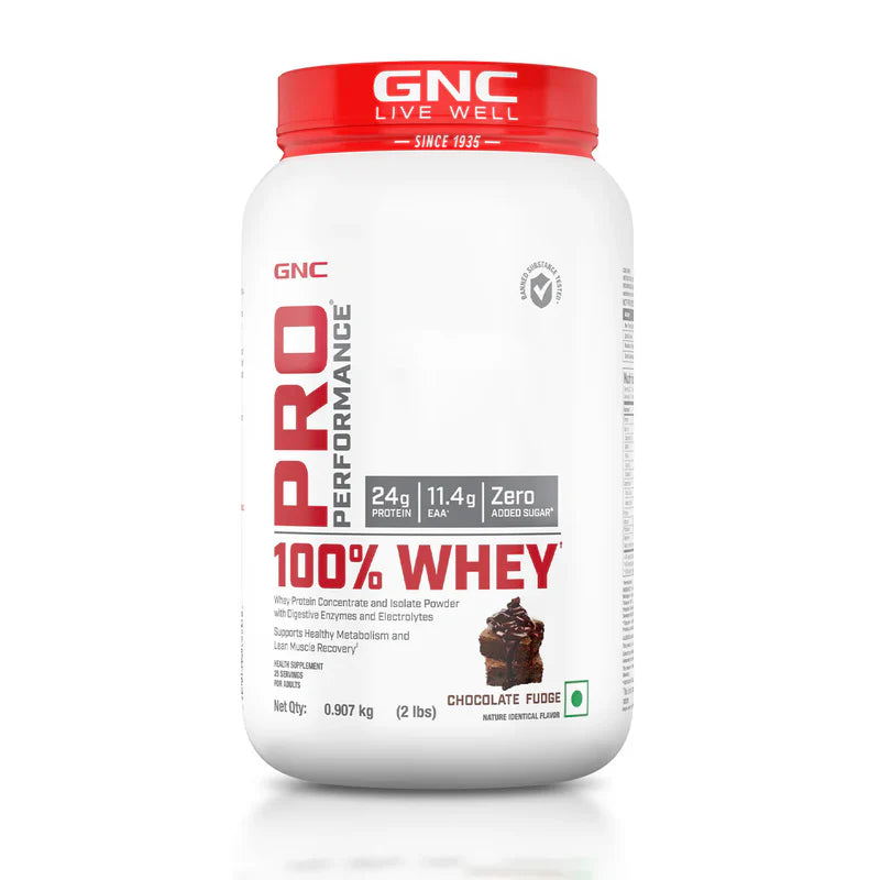 GNC 100% Whey Protein Faster Recovery & Lean Muscle Gains | Informed Choice Certified