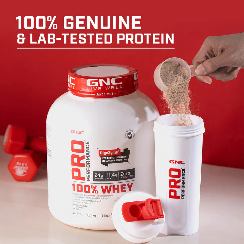GNC 100% Whey Protein Faster Recovery & Lean Muscle Gains | Informed Choice Certified