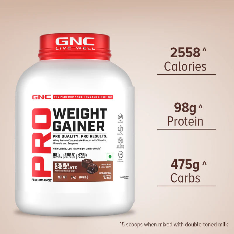 GNC Pro Performance Weight Gainer High-Calorie, Low-Fat Formula For Healthy Body Gains