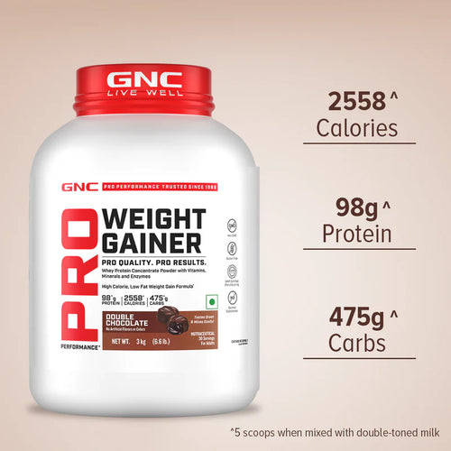 GNC Pro Performance Weight Gainer High-Calorie, Low-Fat Formula For Healthy Body Gains