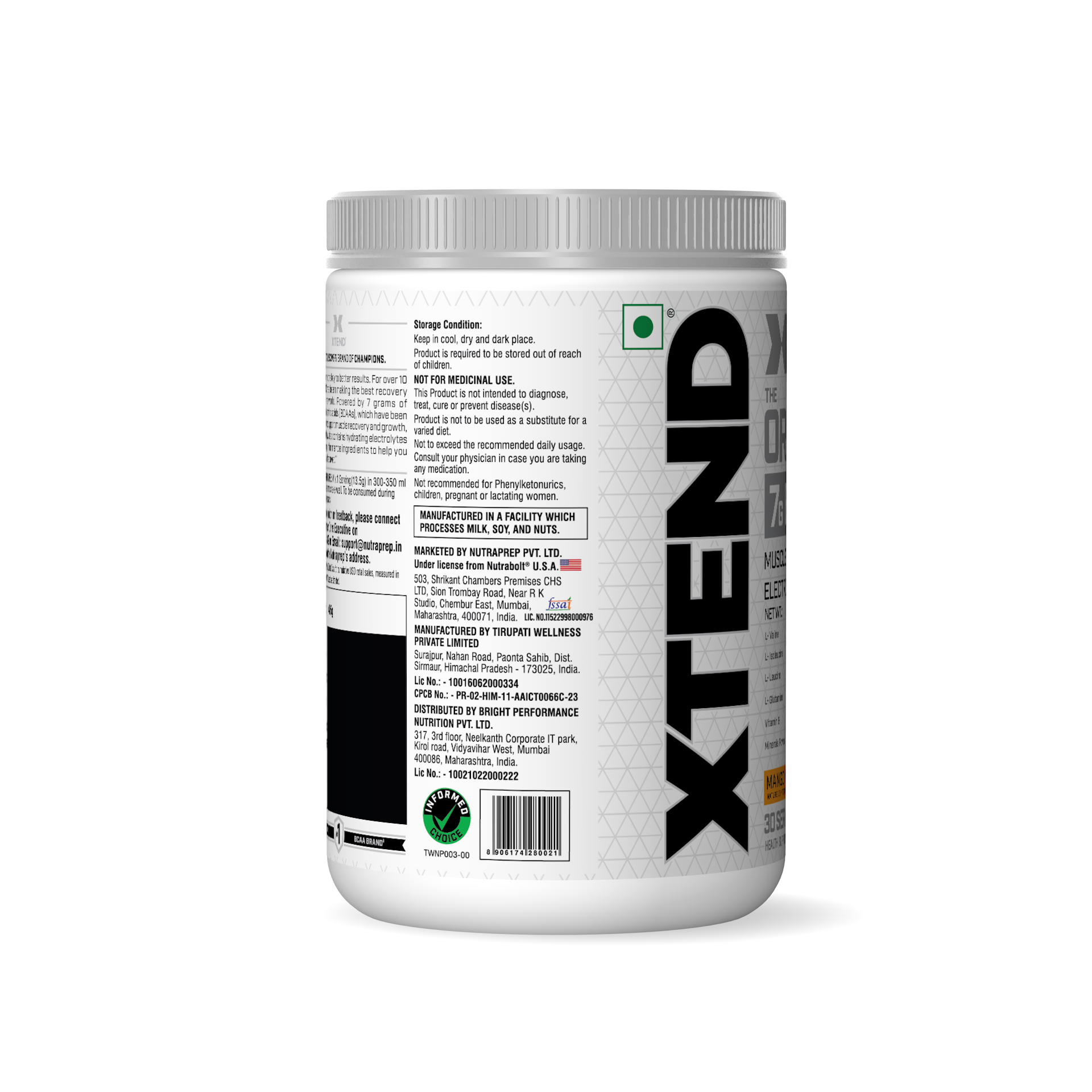 Xtend Original BCAA Mango Madness 30 Serving - 405GM