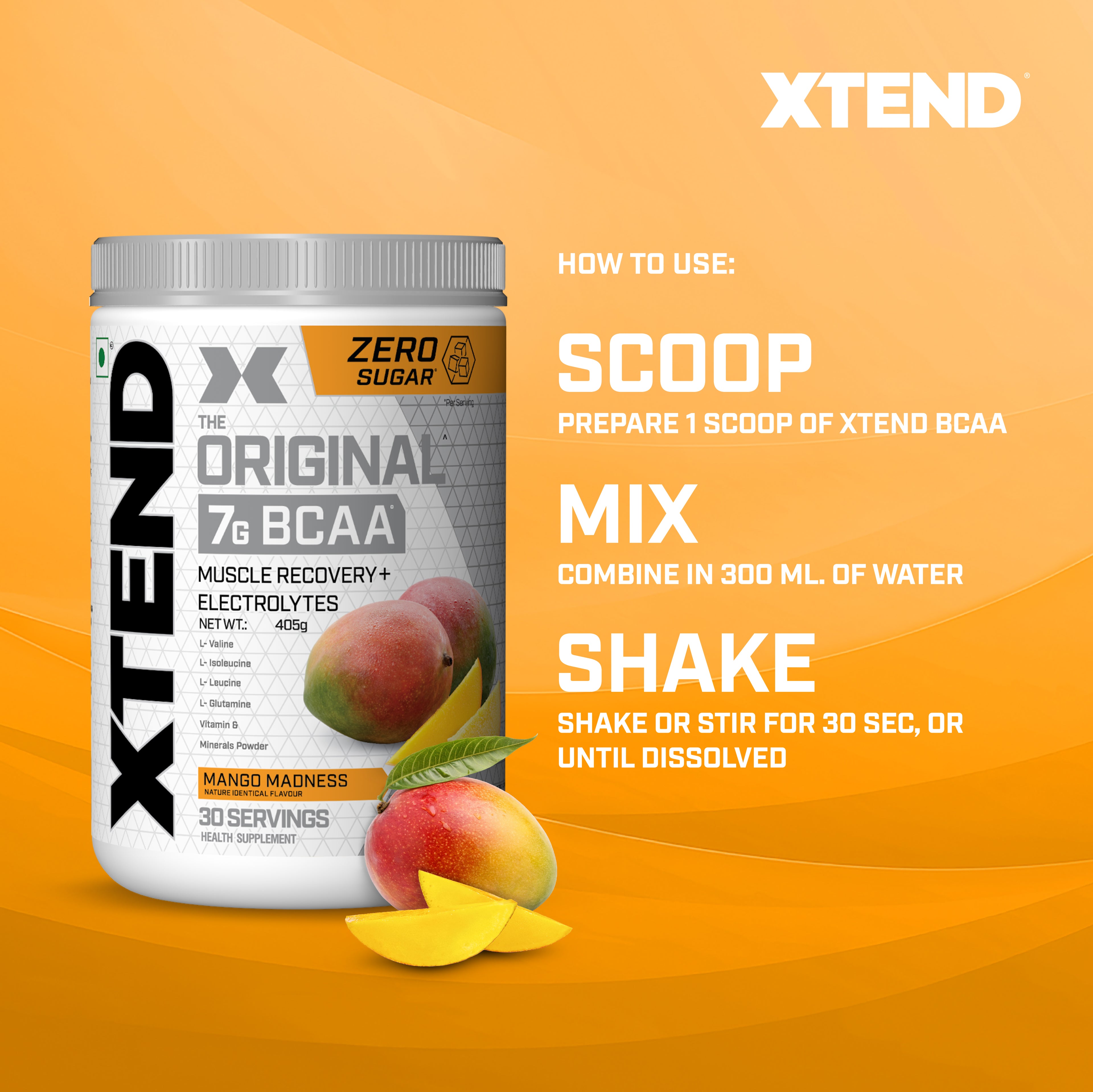 Xtend Original BCAA Mango Madness 30 Serving - 405GM