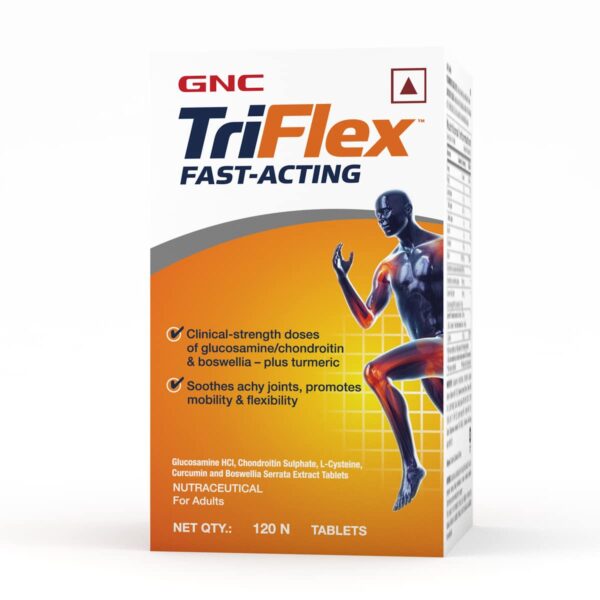 GNC TriFlex Fast Acting | 120 Caplets | 7X Better Joint Health - Image 2