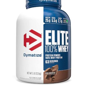 Dymatize Nutrition Elite Whey Protein Supplement Powder, Pre and Post Workout Protein Powder (5 lbs, 2.26 kg, Rich Chocolate)