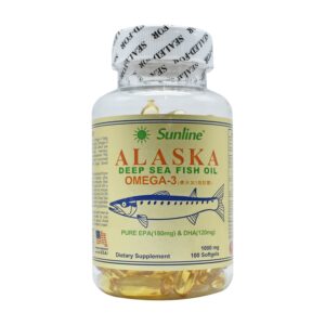 Sunline Alaska Deep Sea Fish Oil Omega-3, 100 Count (Pack of 1)