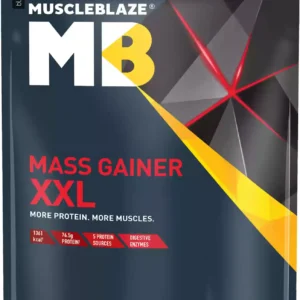 MuscleBlaze Super Gainer Xxl Powder (Chocolate, 2Kg / 4.4Lbs, 20 Servings) | Muscle Mass High Protein Gainer